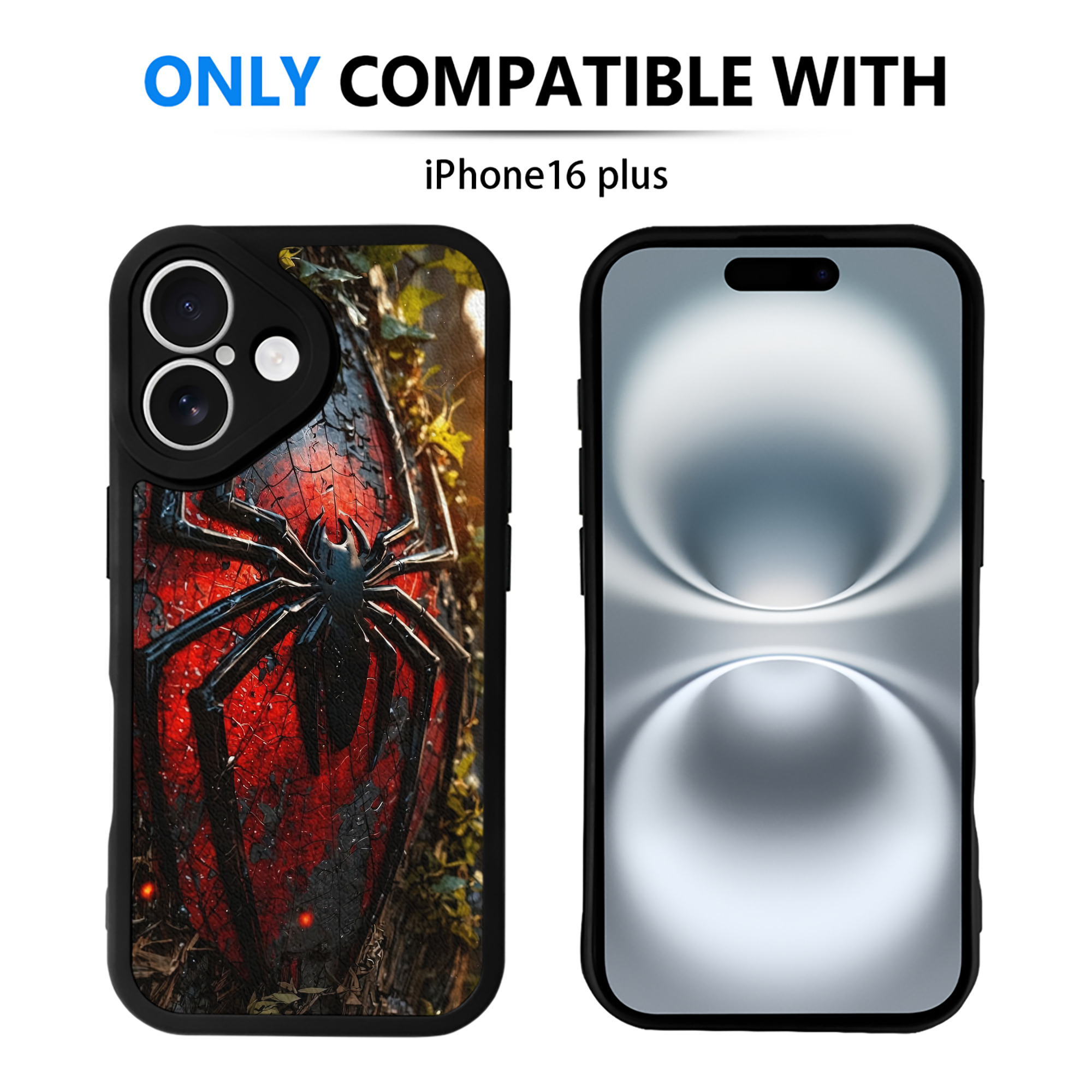 （画像用） Spider Man スパイダーマン 【iPhone 16シリーズ対応】シリコンスマホケース（レザー調） 材質：シリコン